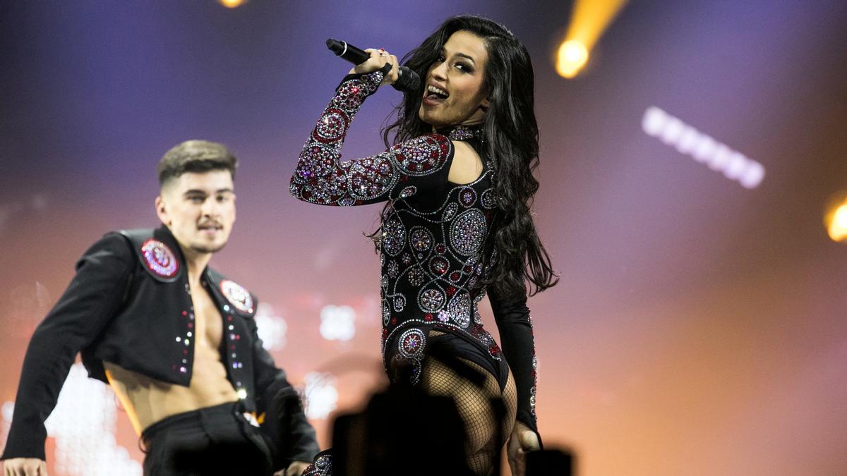 Chanel, durante su actuación en Eurovisión 2022.