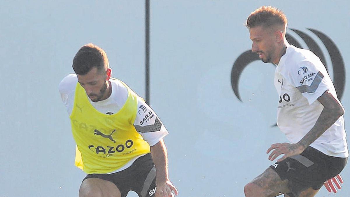 Gayà y Castillejo, durante un entrenamiento