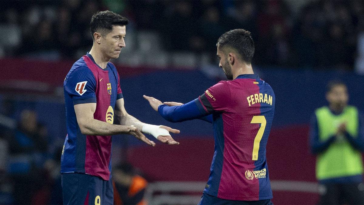 Lewandowski ha jugado menos en la Copa del Rey que Ferran Torres
