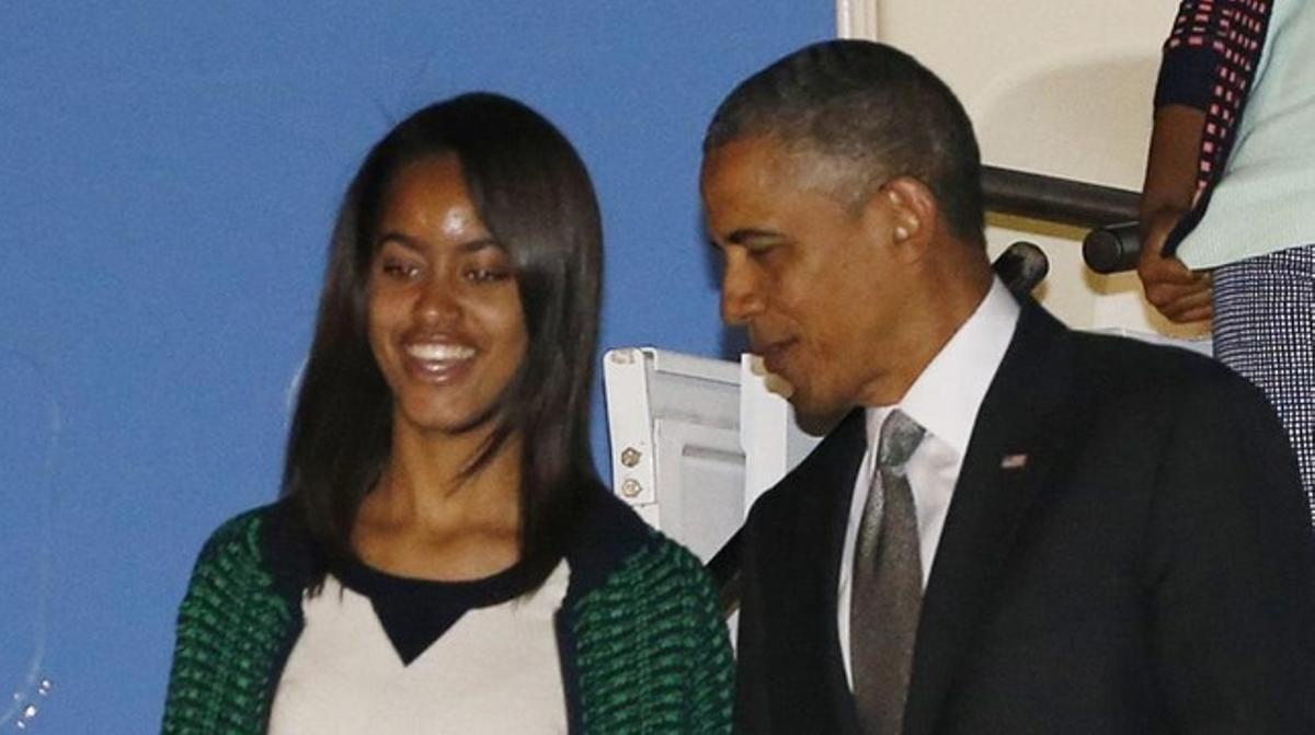 El president Barack Obama, amb la seva filla Malia. El president Barack Obama, amb la seva filla Malia.