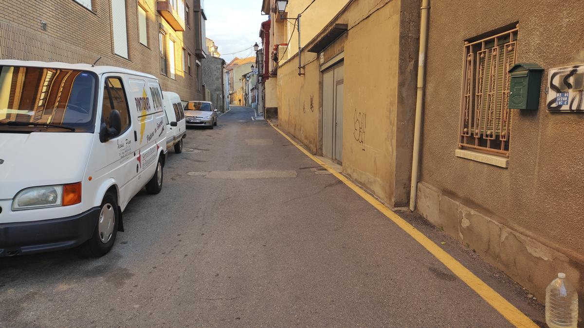 Calle Santa Catalina, incluida en el Plan de Pavimentación de 2021.