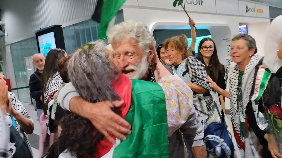 Benito González, a su llegada a Compostela.