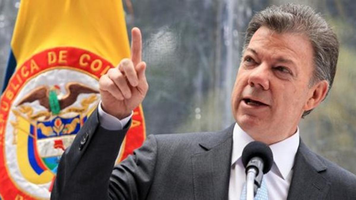 El presidente de Colombia, Juan Manuel Santos, en un acto público el 21 de enero.
