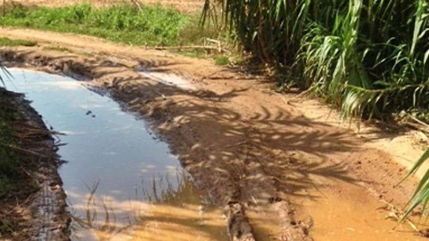 Camí en mal estat a la zona de Viladordis