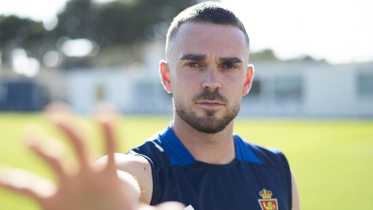 Mario Soberón, este miércoles, en la Ciudad Deportiva del Real Zaragoza