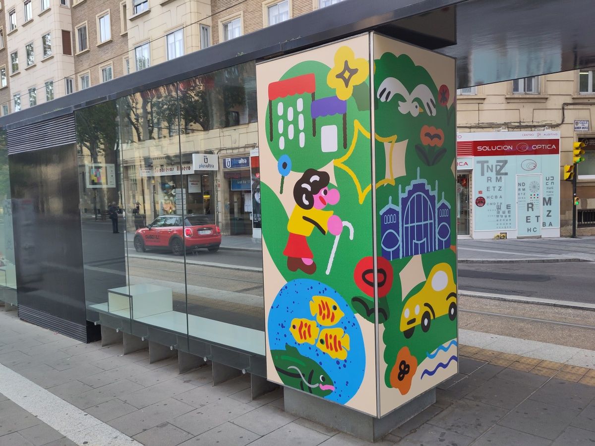 El 'Asalto' a las paradas del tranvía de Zaragoza