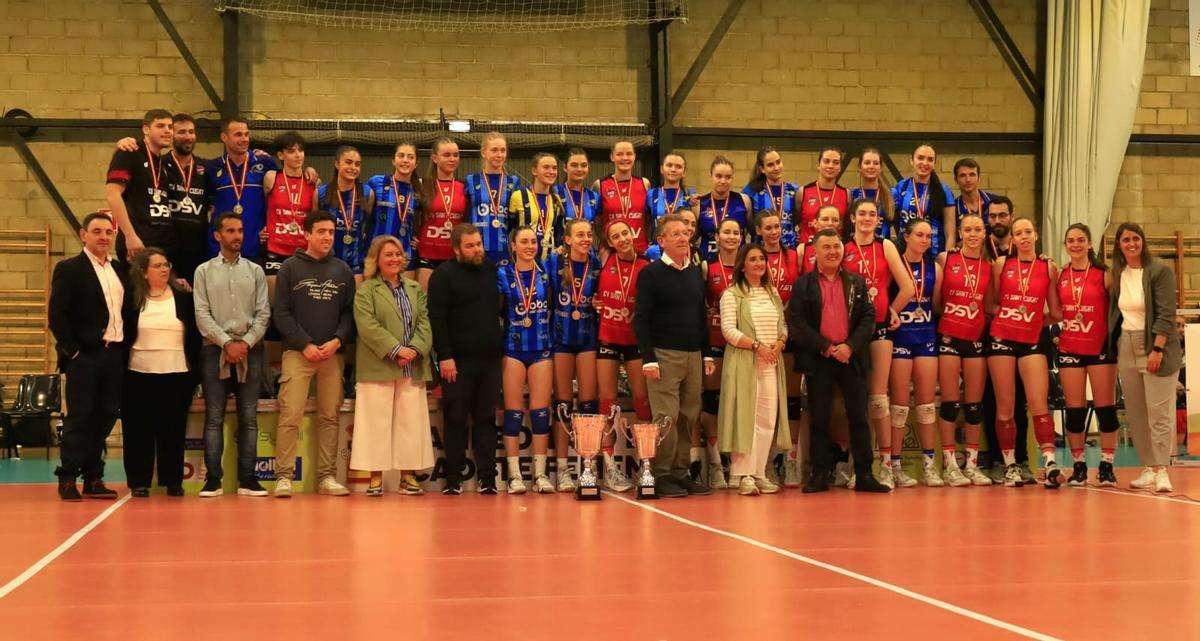 CV Esplugues i DSV CV Sant Cugat, campiones i subcampiones d’Espanya cadet femení