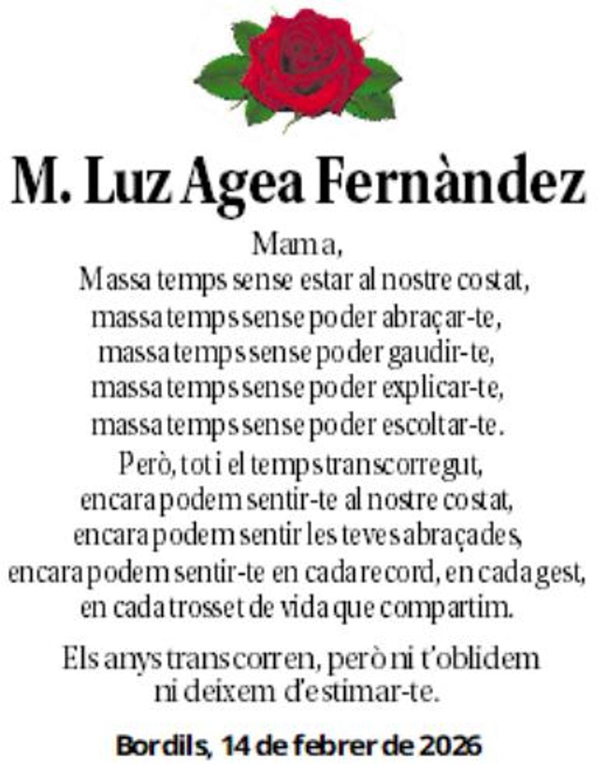 M. Luz Agea Fernàndez