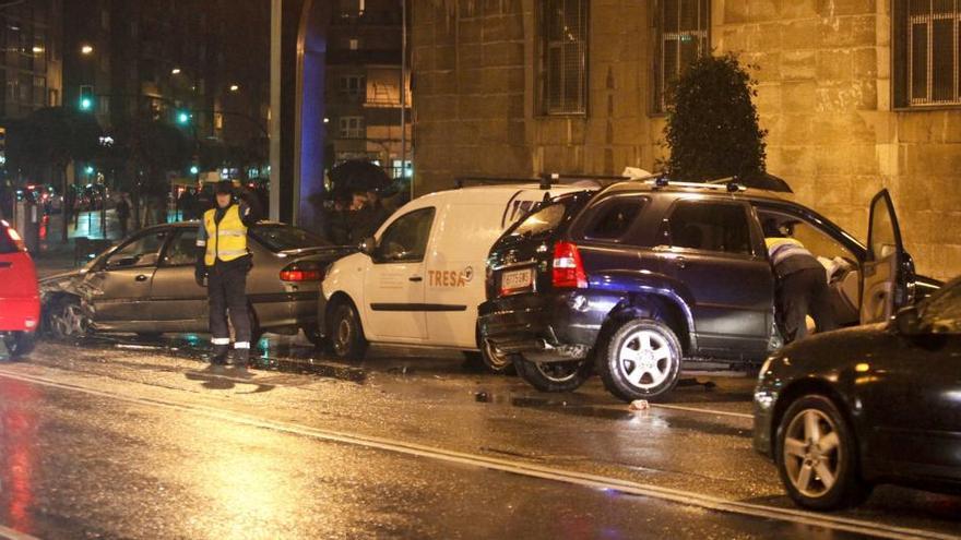 Coches implicados en el accidente.