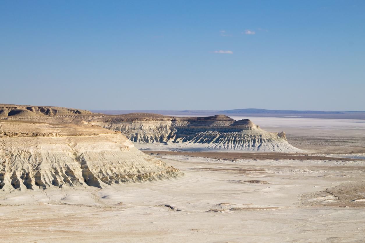 Hermoso paisaje de Mangystau, Kazajistán.