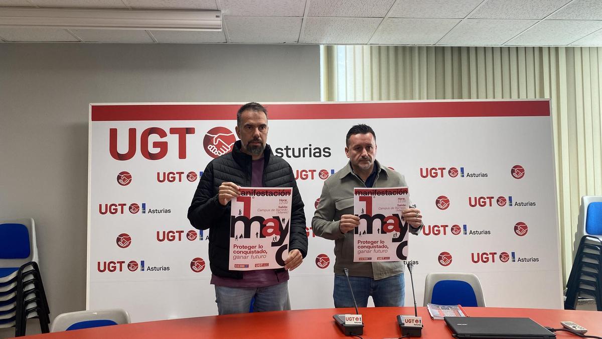 José Manuel Zapico y Javier Fernández Lanero, este martes, en Oviedo.