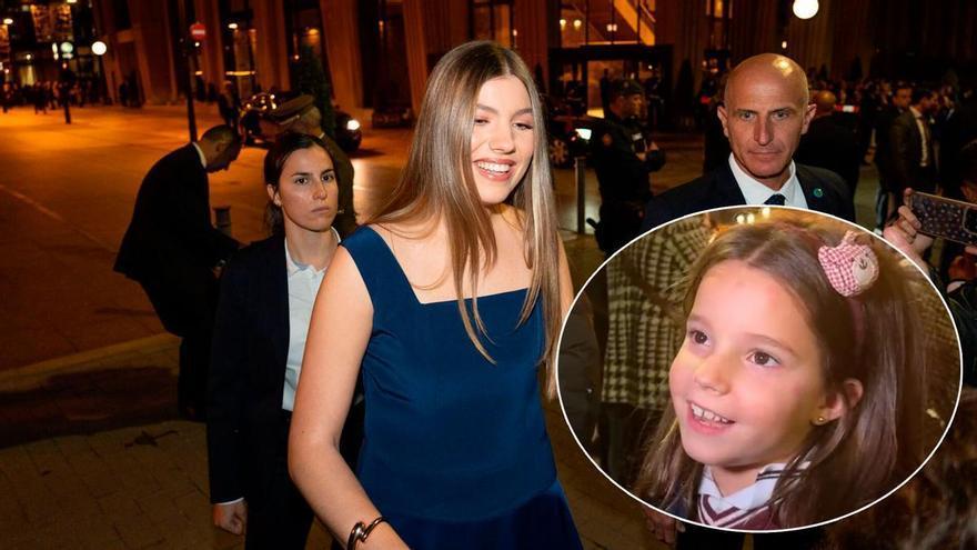 Sofía conoce a Sofía: la alegría de la pequeña ovetense al saludar a la Infanta en la salida del Auditorio de Oviedo
