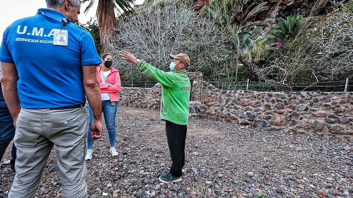 La UMA, en unas de las intervenciones realizadas en el barranco de la zona de Los Lavaderos.