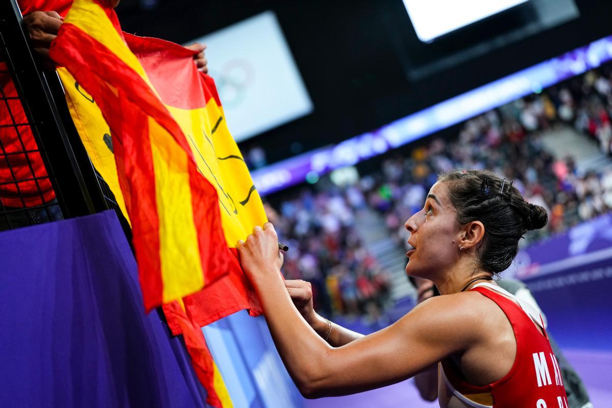 Carolina Marín ganó rodeada de aficionados españoles.