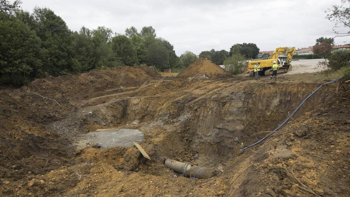 La reparación de la gran avería en la conducción.