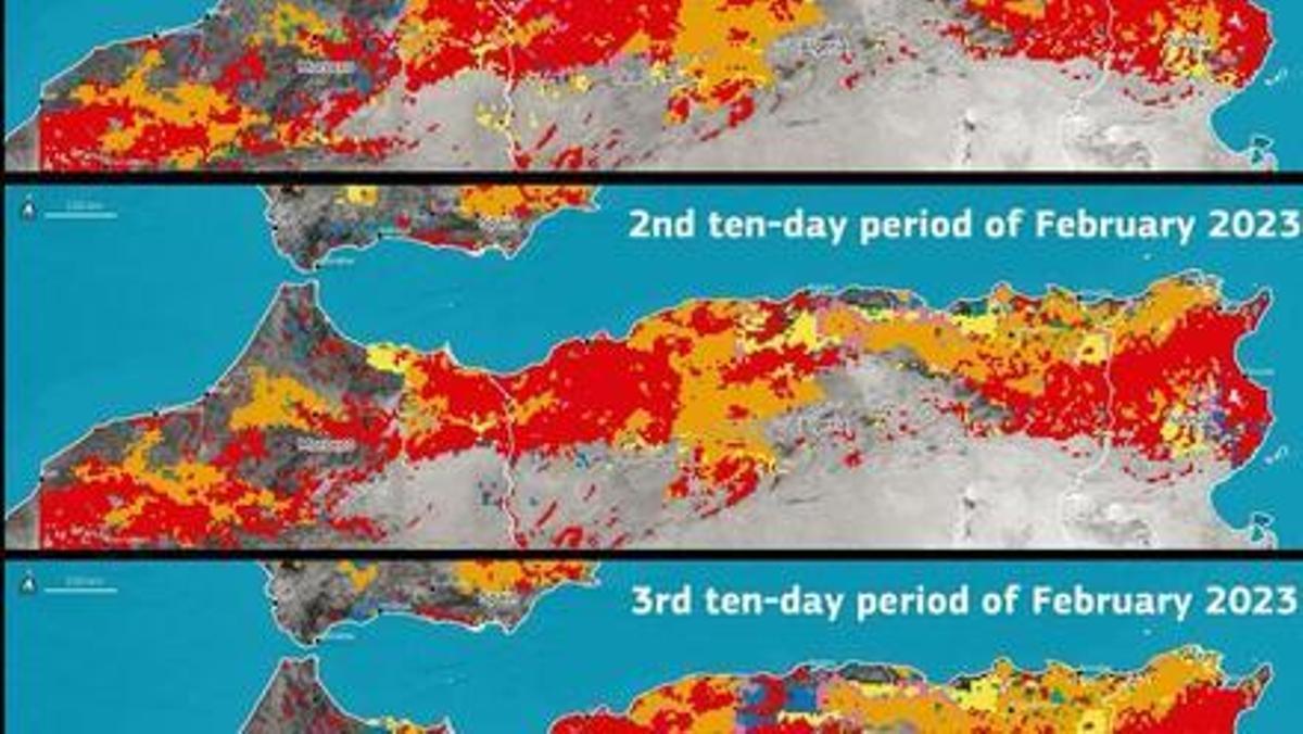 Imagen por satelite de copernicus y la sequía en Marruecos (1).