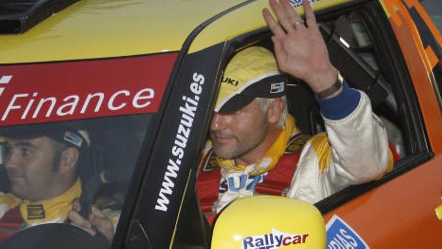 Santiago Cañizares, en el Rally Príncipe de Asturias