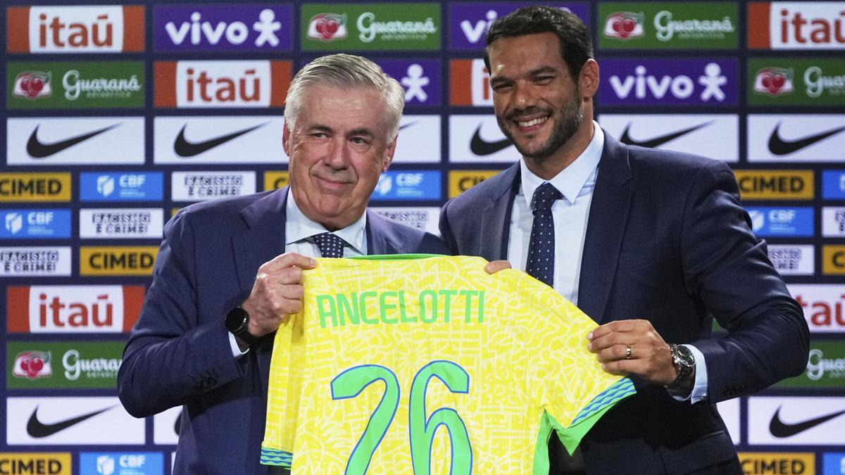 Ancelotti, presentado como seleccionador de Brasil