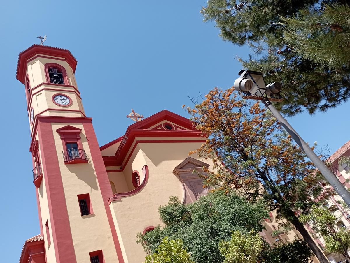 Árbol de fuego junto a la parroquia de San José Obrero.