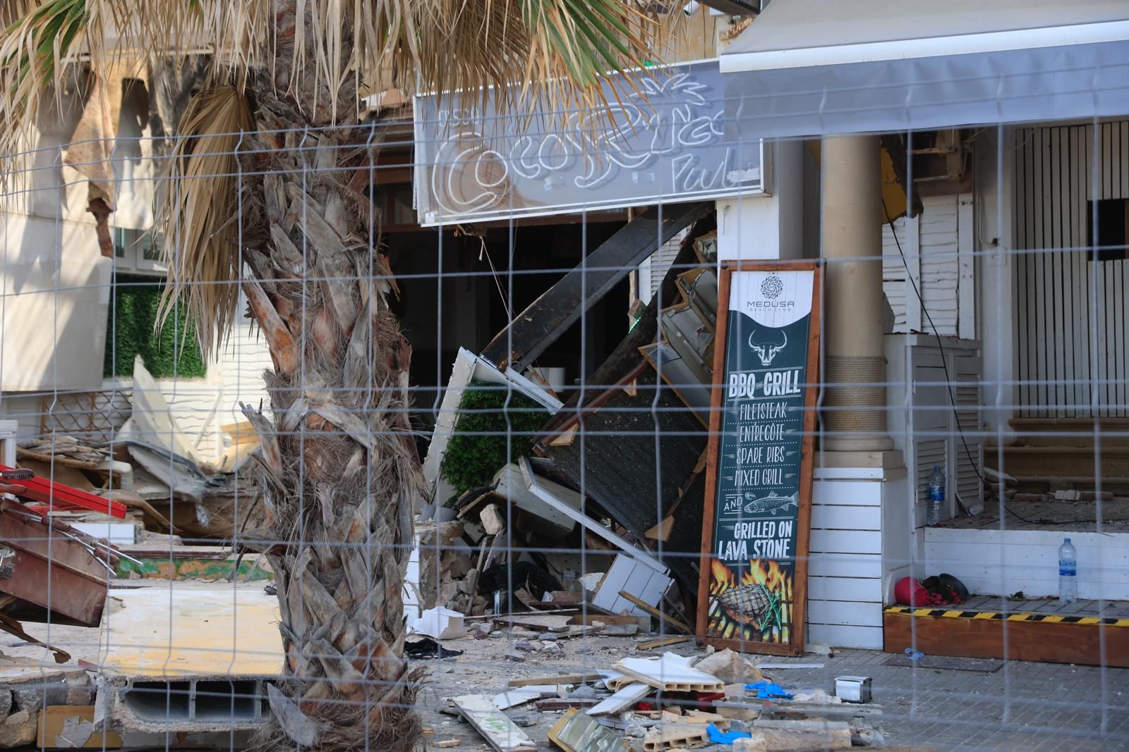 Las imágenes del día después del derrumbe en Playa de Palma