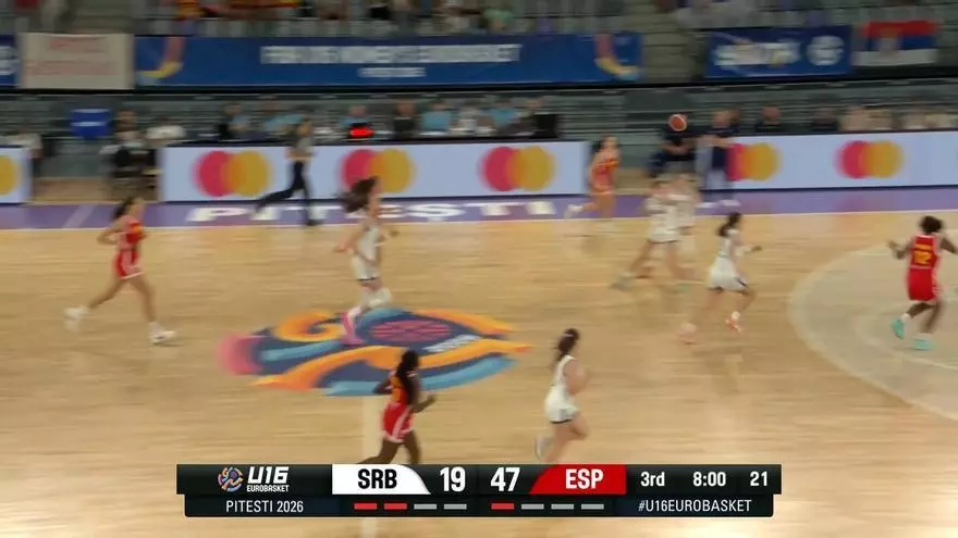 España arrolla a Serbia en el Eurobasket U16 con otra exhibición taronja