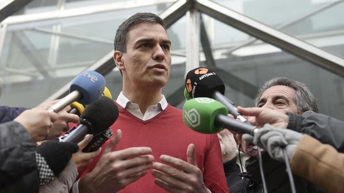 Pedro Sánchez, el pasado domingo en Santander.