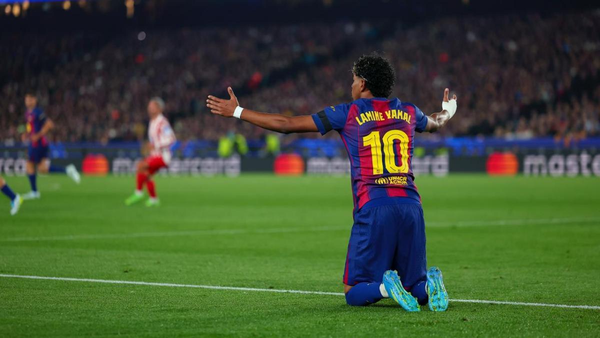 Lamine, ante el Atlético