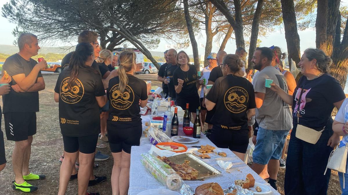 El aperitivo que los asistentes disfrutaron en A Toxa.