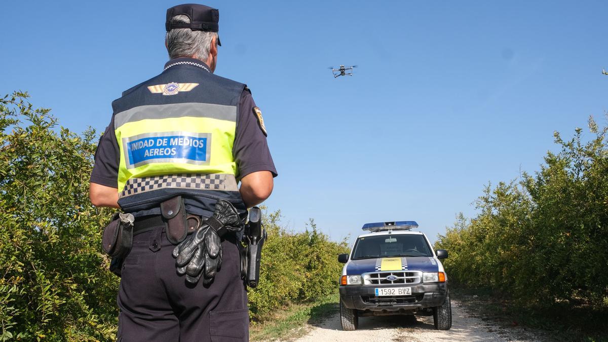 Vigilancia con drones en el Camp d'Elx