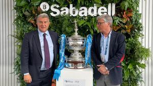 Laporta visitó el Barcelona Open Banc Sabadell