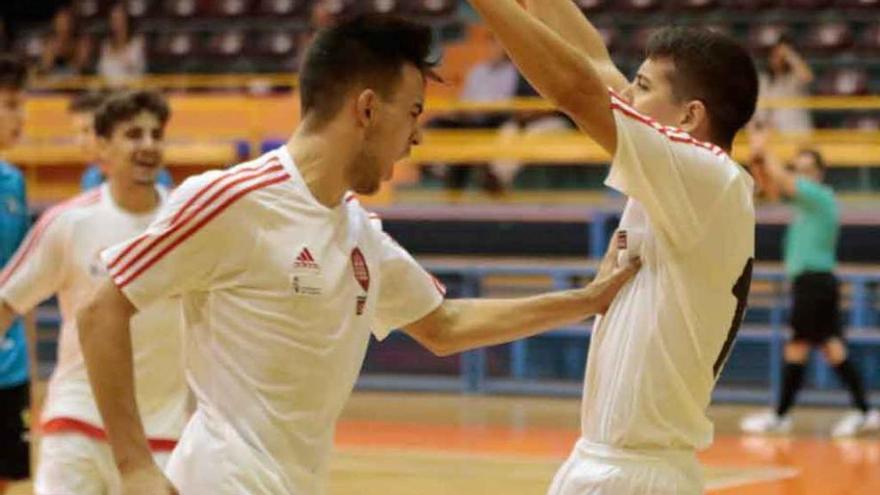 Los zamoranos celebran un gol en casa.