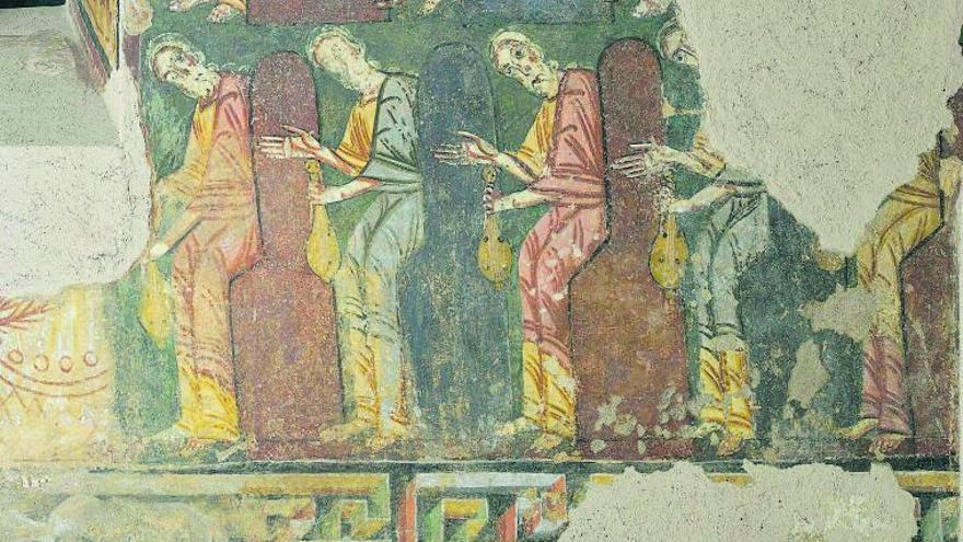 Una de les pintures preromàniques i romàniques de Sant Quirze de Pedret | MUSEU DE SOLSONA