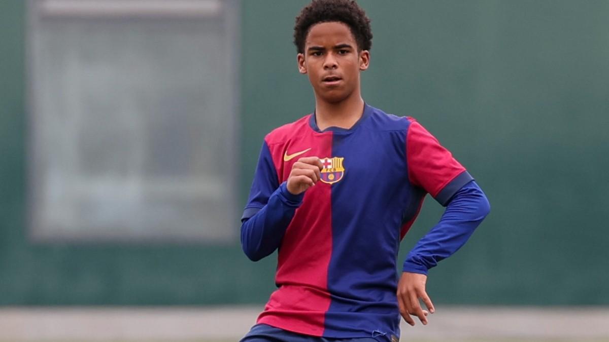 Iker Nsang destacó contra el Gimnàstic de Manresa