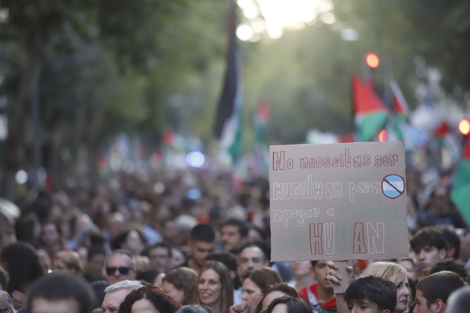 La manifestación por Palestina, en imágenes