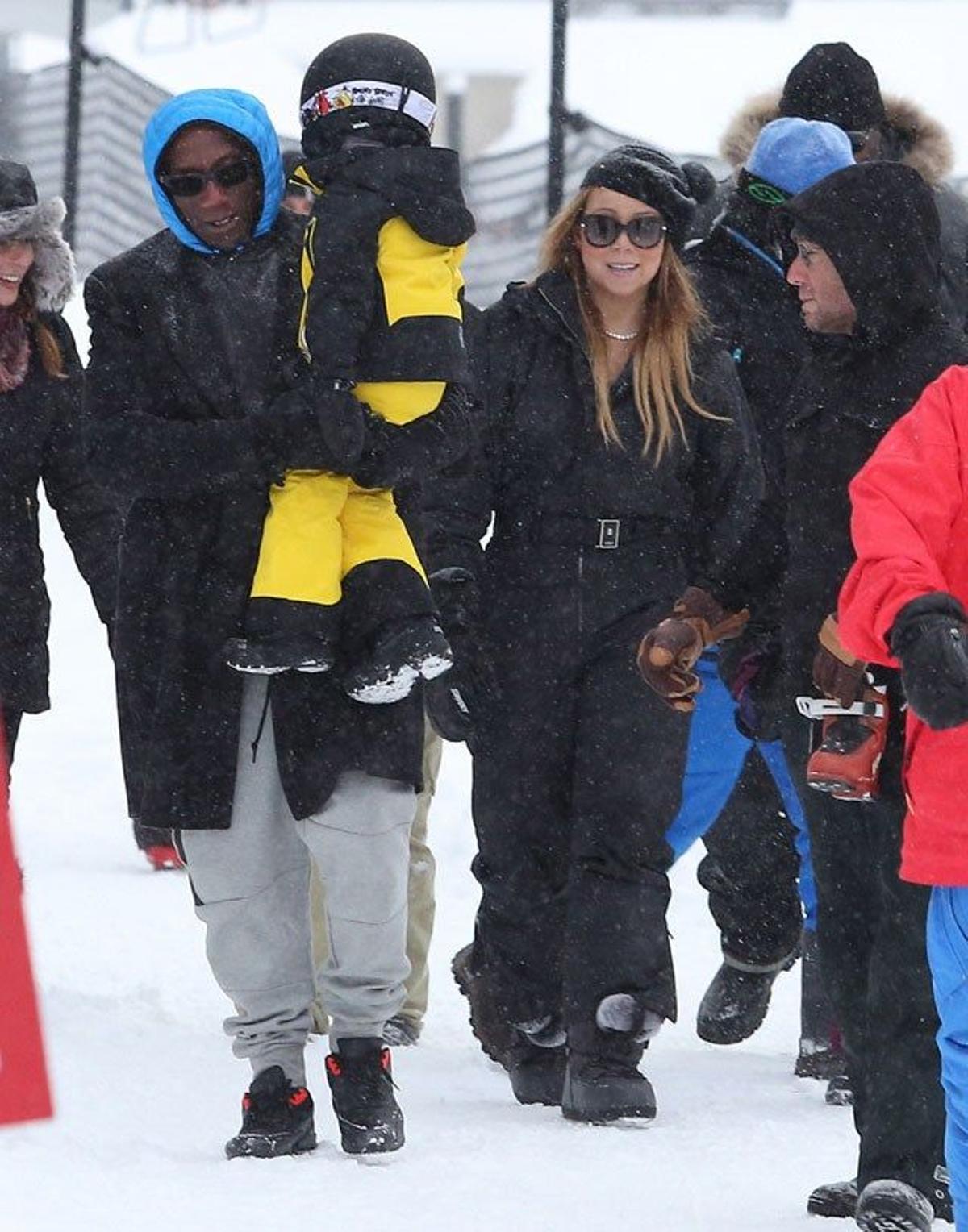 Mariah Carey de vacaciones familiares en la nieve