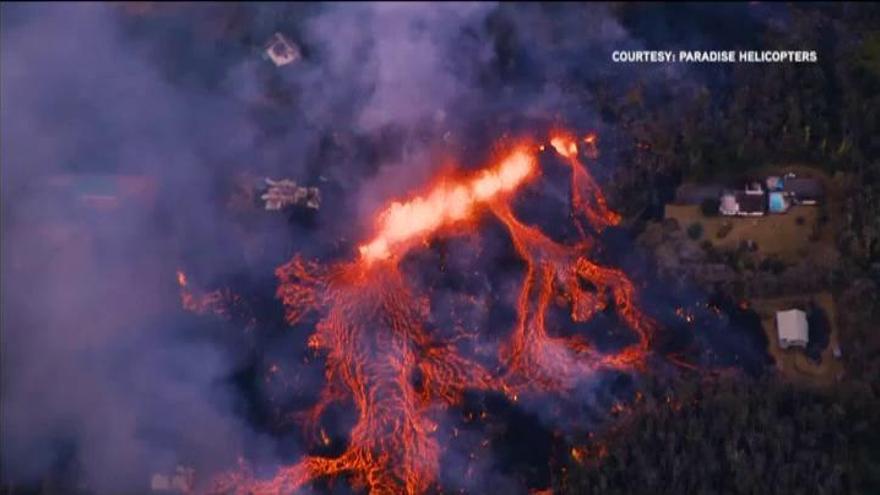 Los ríos de lava del volcán Kilauea (Hawái) obliga a desalojar mil setecientas viviendas