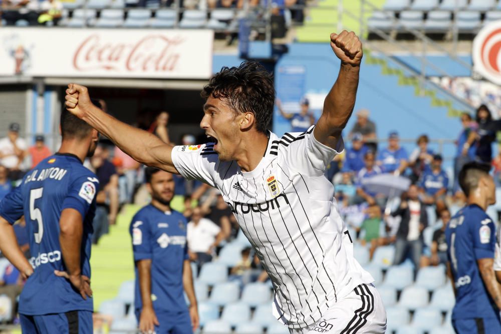 El partido entre el Getafe y el Real Oviedo, en imágenes