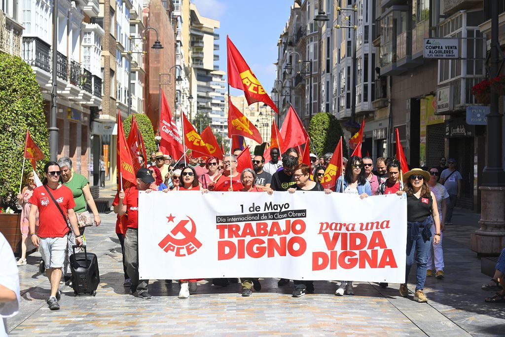 Las imágenes de la manifestación del Primero de Mayo en Cartagena