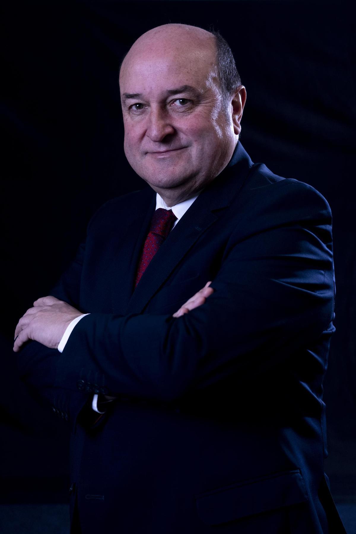 El presidente del PNV, Andoni Ortuzar en Bilbao, Vizcaya, País Vasco (España).