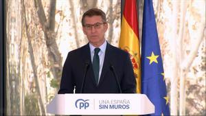 Feijóo: Sánchez ha elegido acabar el año brindando con Bildu