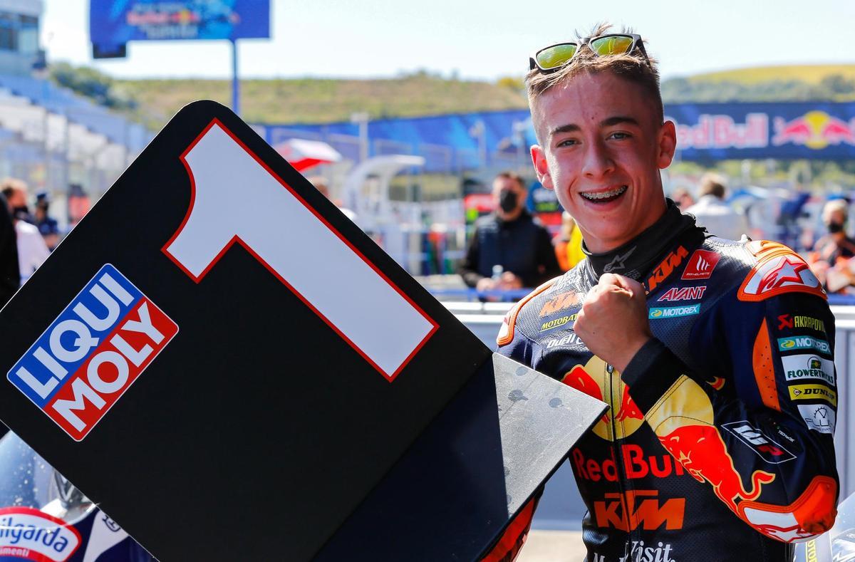 Pedro Acosta, actual líder de Moto3