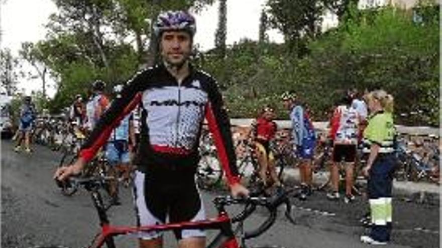 L&#039;exciclista asturià, en una prova ciclista d&#039;aquest cap de setmana.