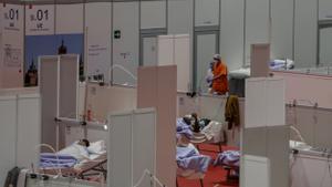 Hospital Isabel Zendal, en Ifema, en Madrid, para enfermos de covid.