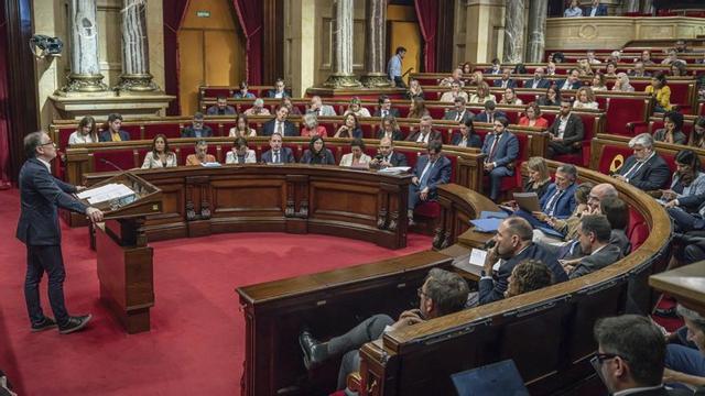L’hemicicle del Parlament de Catalunya, en ple debat. | MANU MITRU