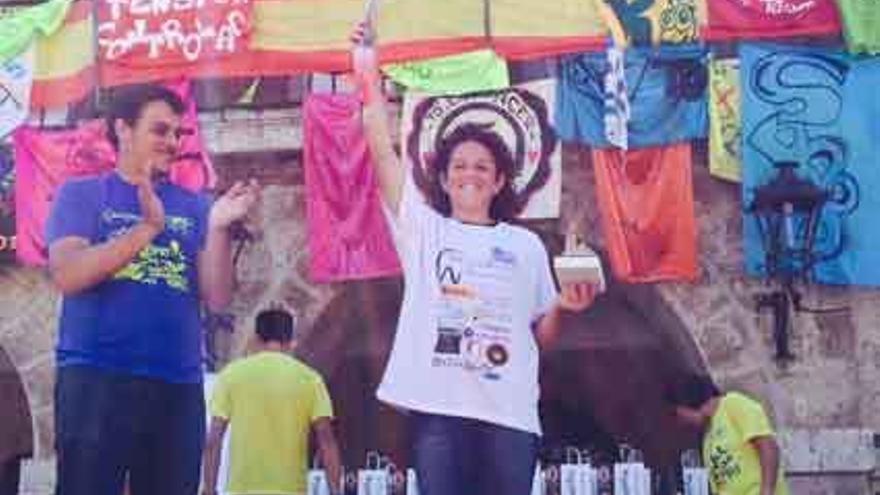 Patricia Frontela fue la primera mujer en la carrera de 18 kilómetros.