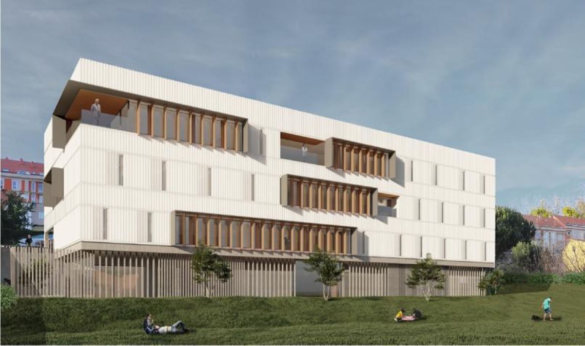 Recreación del futuro edificio sanitario en el proyecto de la Xunta a licitación. | // FDV