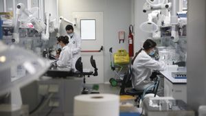 Varios trabajadores en el laboratorio de la fábrica de Reig Jofre en Barcelona.
