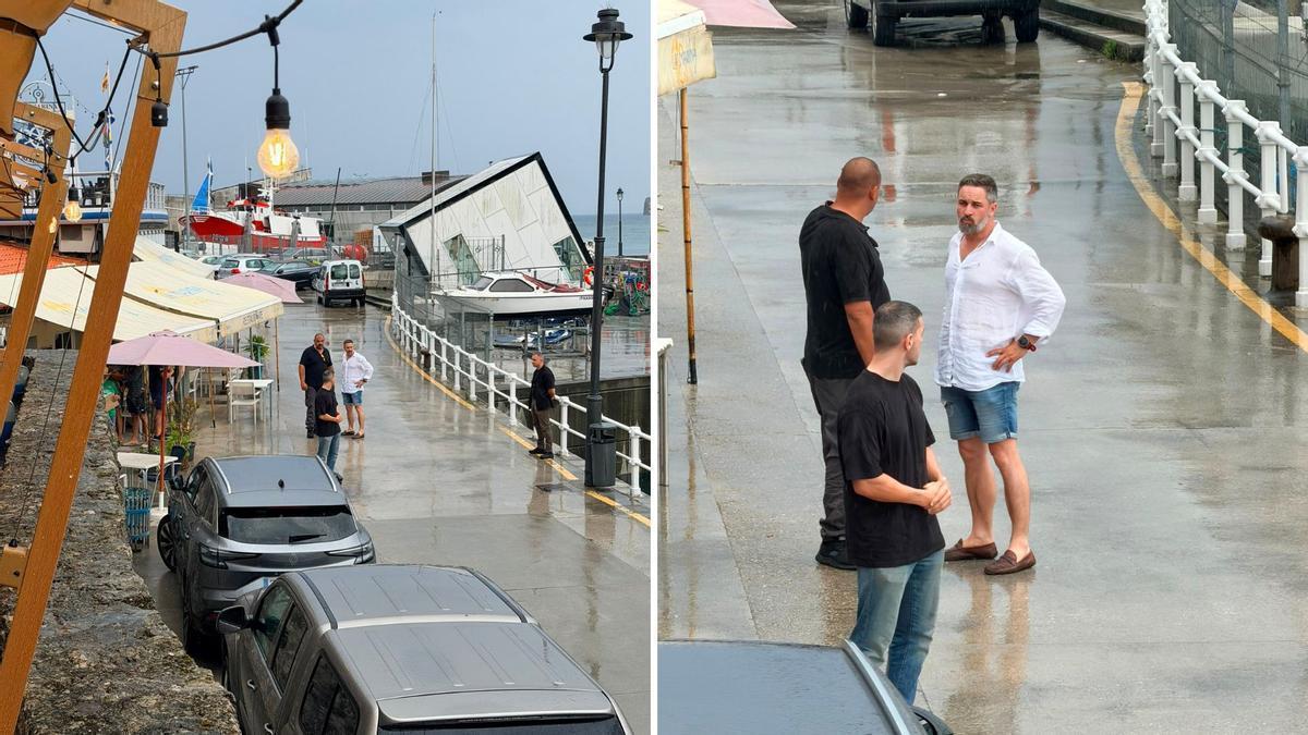 Santiago Abascal, en el puerto de Llanes