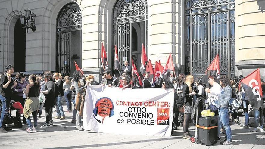 El sector del telemárketing paró ayer para reclamar mejores condiciones