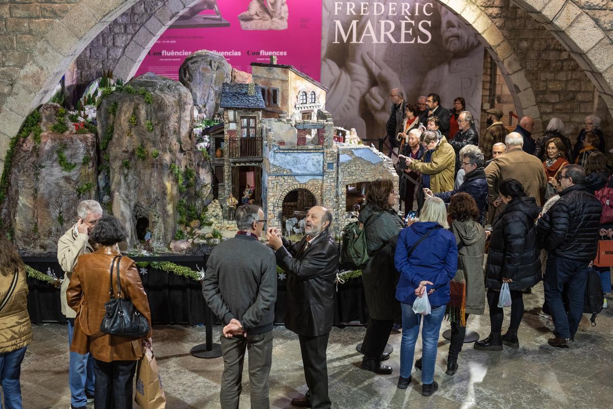 Presentación del pesebre tradicional de Barcelona, este viernes en el Museu Marès